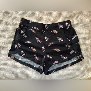 Express Black Floral Shorts - NWOT